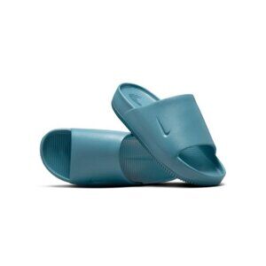 Nike Calm Smokey Blue Mens Slides Size 13 FD4116-005 Sandals Minimalist Swoosh